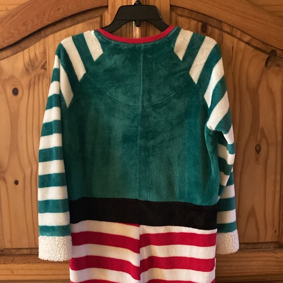 Women Derek Heart red green elf one piece pajamas size M - Picture 6 of 7